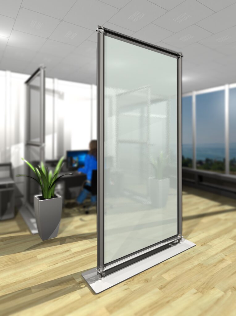 Trennwand vollflächig mit Acrylglas Raumbauer.ch